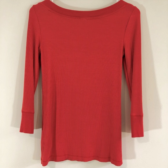 AKEMI + KIN Coral Red  Fitted Top - Picture 2 of 4